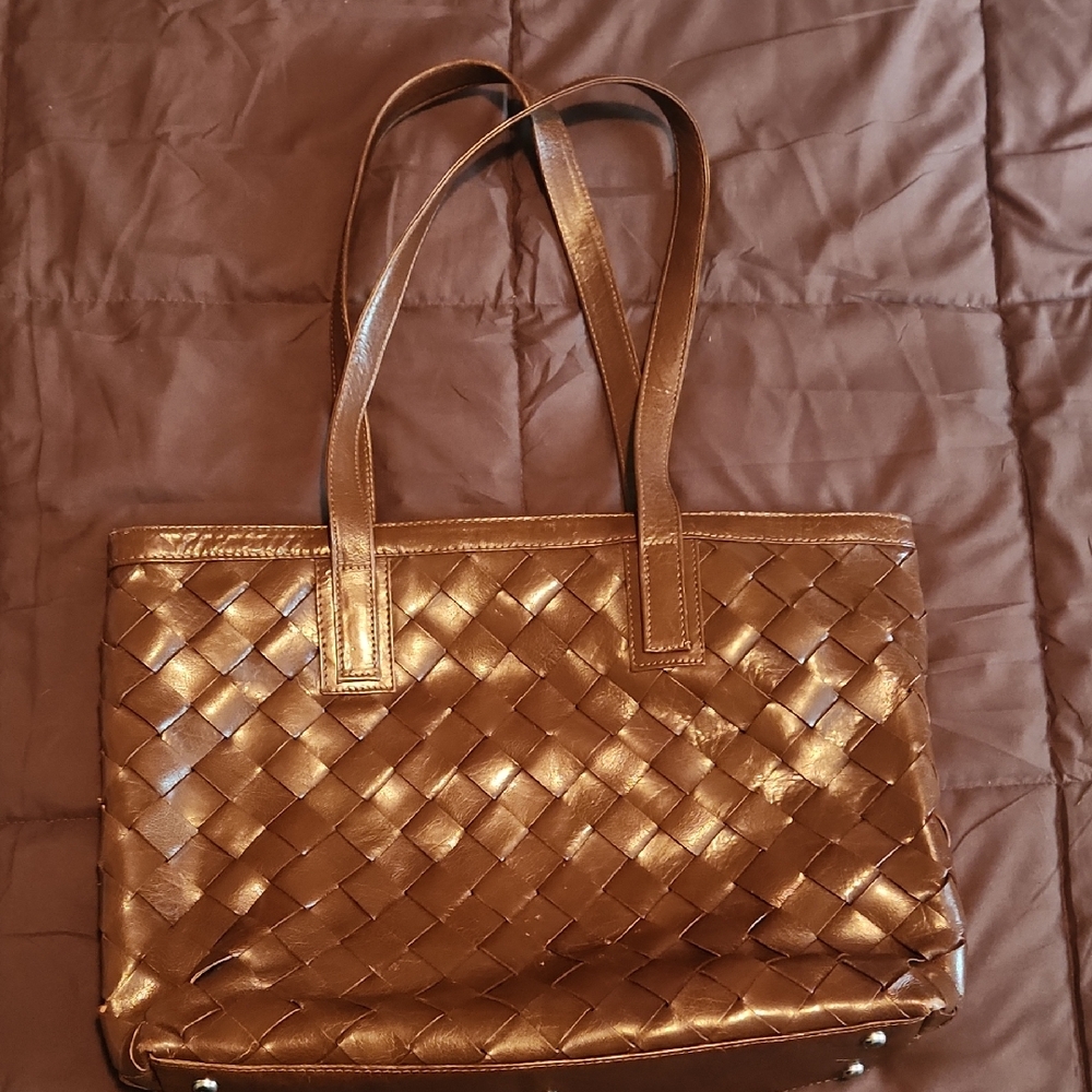 Leather Tote Bag Brown